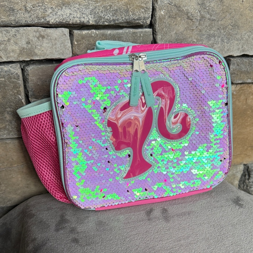 BRAND NEW- BARBIE Flip Sequin Lunch Bag